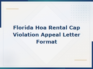 Florida Hoa Rental Cap Violation Appeal Letter Template
