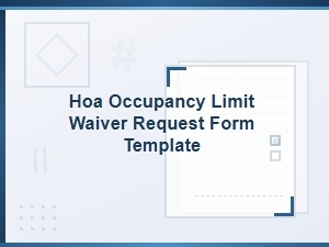 Hoa Occupancy Limit Waiver Request Form